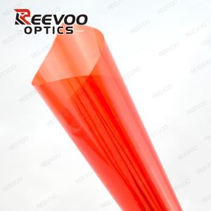 Raudonos spalvos dekoratyvinė namų langų plėvelė