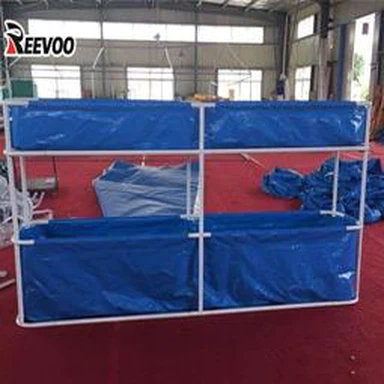 PVC stačiakampio dvigubo pakopos žuvų bakas