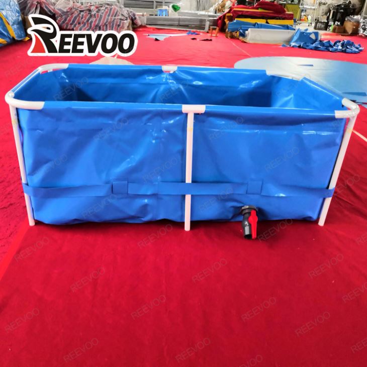 PVC mėlyna žuvų bakas